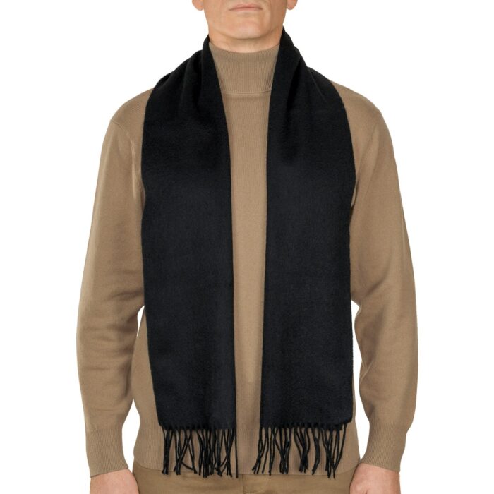 Showcasing a smooth, solid colour, this 2-ply Lambswool scarf offers a clean, streamlined look with a gently textured surface, available in a range of elegant plain colours