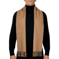 Showcasing a smooth, solid colour, this 2-ply Lambswool scarf offers a clean, streamlined look with a gently textured surface, available in a range of elegant plain colours