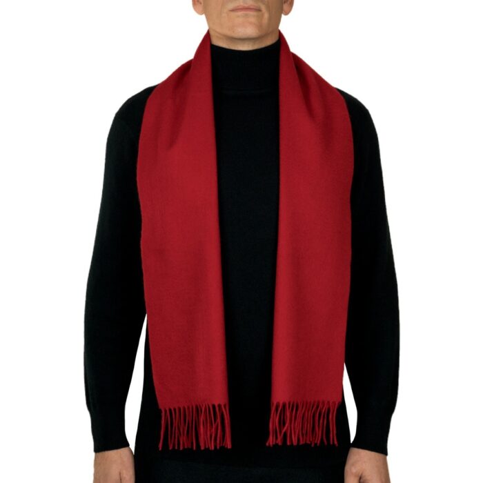 Showcasing a smooth, solid color, this 2-ply Lambswool scarf offers a clean, streamlined look with a gently textured surface, available in a range of elegant plain colors.