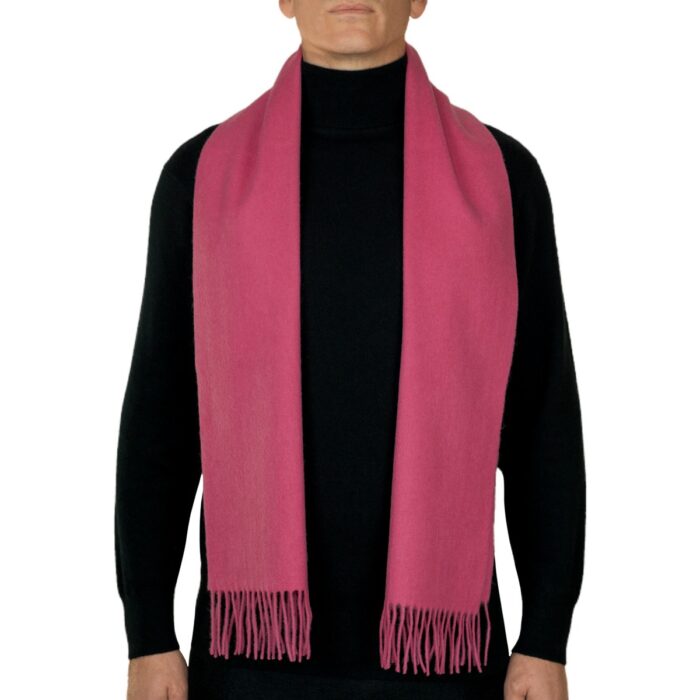 Showcasing a smooth, solid colour, this 2-ply Lambswool scarf offers a clean, streamlined look with a gently textured surface, available in a range of elegant plain colours