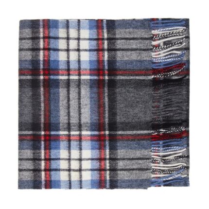 Featuring a rich tartan pattern, this 2-ply Lambswool scarf drapes gracefully with a classic check design and a subtle texture, available in a variety of traditional tartans.