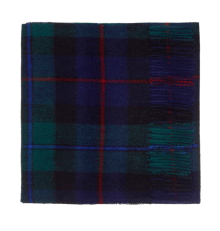 Featuring a rich tartan pattern, this 2-ply Lambswool scarf drapes gracefully with a classic check design and a subtle texture, available in a variety of traditional tartans.