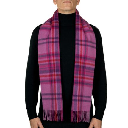 Showcasing a smooth, solid colour, this 2-ply Lambswool scarf offers a clean, streamlined look with a gently textured surface, available in a range of elegant plain colours