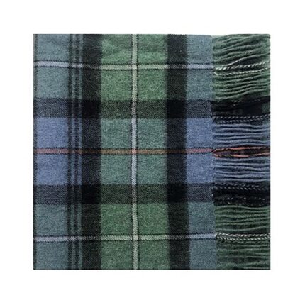 Featuring a rich tartan pattern, this 2-ply Lambswool scarf drapes gracefully with a classic check design and a subtle texture, available in a variety of traditional tartans.