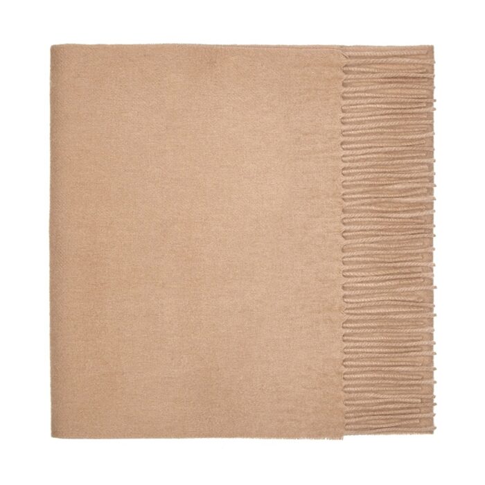 Showcasing a smooth, solid color, this 2-ply Lambswool scarf offers a clean, streamlined look with a gently textured surface, available in a range of elegant plain colours.