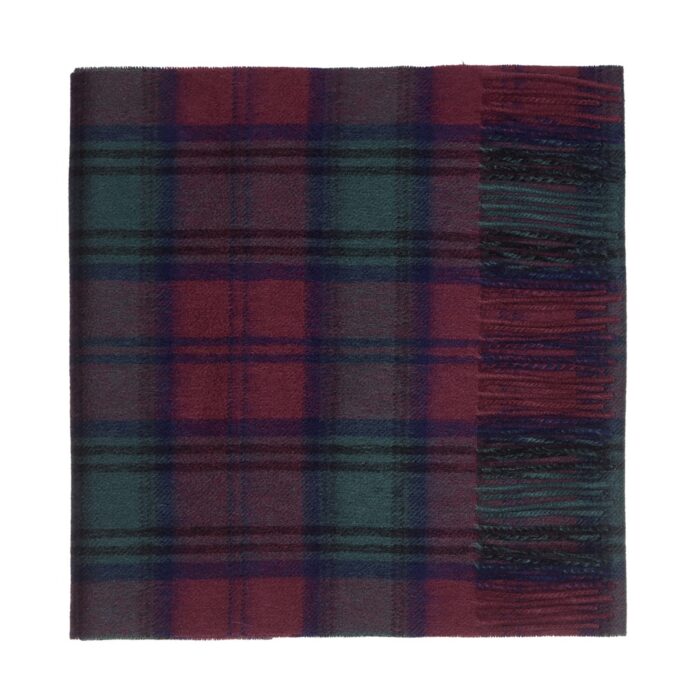 Featuring a rich tartan pattern, this 2-ply Lambswool scarf drapes gracefully with a classic check design and a subtle texture, available in a variety of traditional tartans.