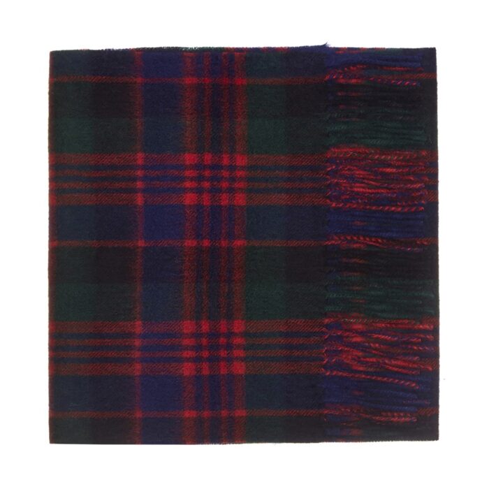 Featuring a rich tartan pattern, this 2-ply Lambswool scarf drapes gracefully with a classic check design and a subtle texture, available in a variety of traditional tartans.