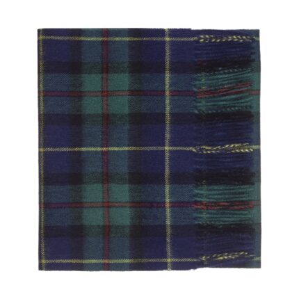 Featuring a rich tartan pattern, this 2-ply Lambswool scarf drapes gracefully with a classic check design and a subtle texture, available in a variety of traditional tartans.