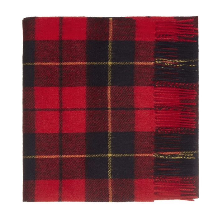 Featuring a rich tartan pattern, this 2-ply Lambswool scarf drapes gracefully with a classic check design and a subtle texture, available in a variety of traditional tartans.