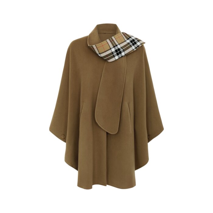 Womens Tartan Scarf Cape, Cashmere & Wool