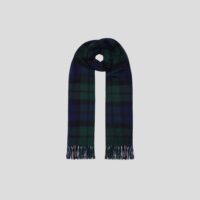 Womens Cashmere Shawl. A cosy and soft stole in Black Watch