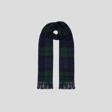 Womens Cashmere Shawl. A cosy and soft stole in Black Watch