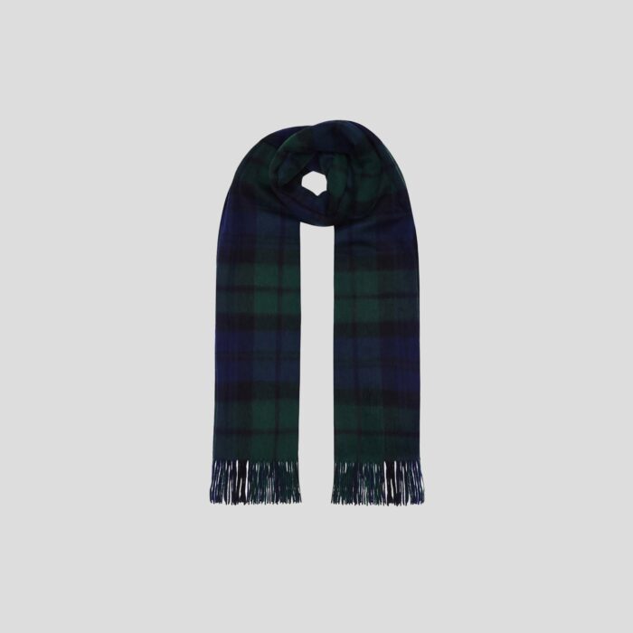 Womens Cashmere Shawl. A cosy and soft stole in Black Watch