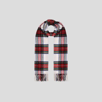 Womens Cashmere Shawl.A cosy and soft shawl in dress Stewart Tartan