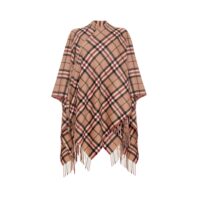 Womens Lambswool Ruana Cape, a soft cashmere cape in Camel Thomson