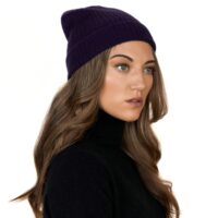 This 3-ply Unisex cashmere beanie features a classic ribbed knit design, offering a snug fit and a luxuriously soft texture, available in a range of rich, elegant colours