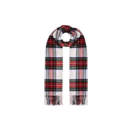Womens Cashmere Shawl. A cosy and soft stole in Dress Stewart Tartan