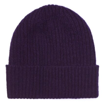 This 3-ply cashmere beanie features a classic ribbed knit design, offering a snug fit and a luxuriously soft texture, available in a range of rich, elegant colours