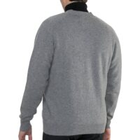 Mens Classic Cashmere Cardigan, in Grey