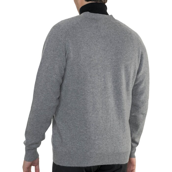 Mens Classic Cashmere Cardigan, in Grey