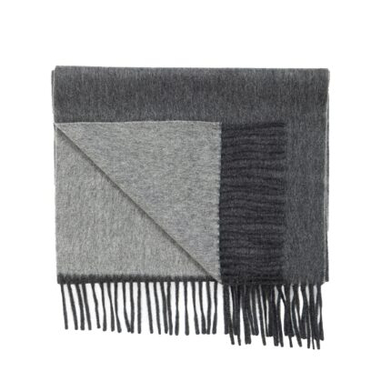 Reversible Soft Cashmere Scarf, from our new collection, grey & charcoal