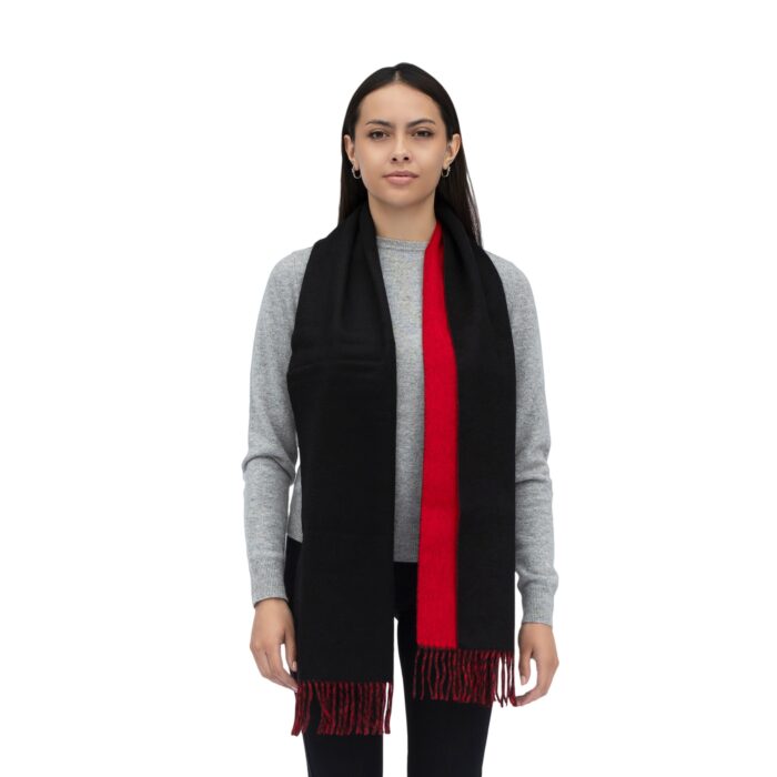 Reversible Soft Cashmere Scarf, from our new collection, black & red