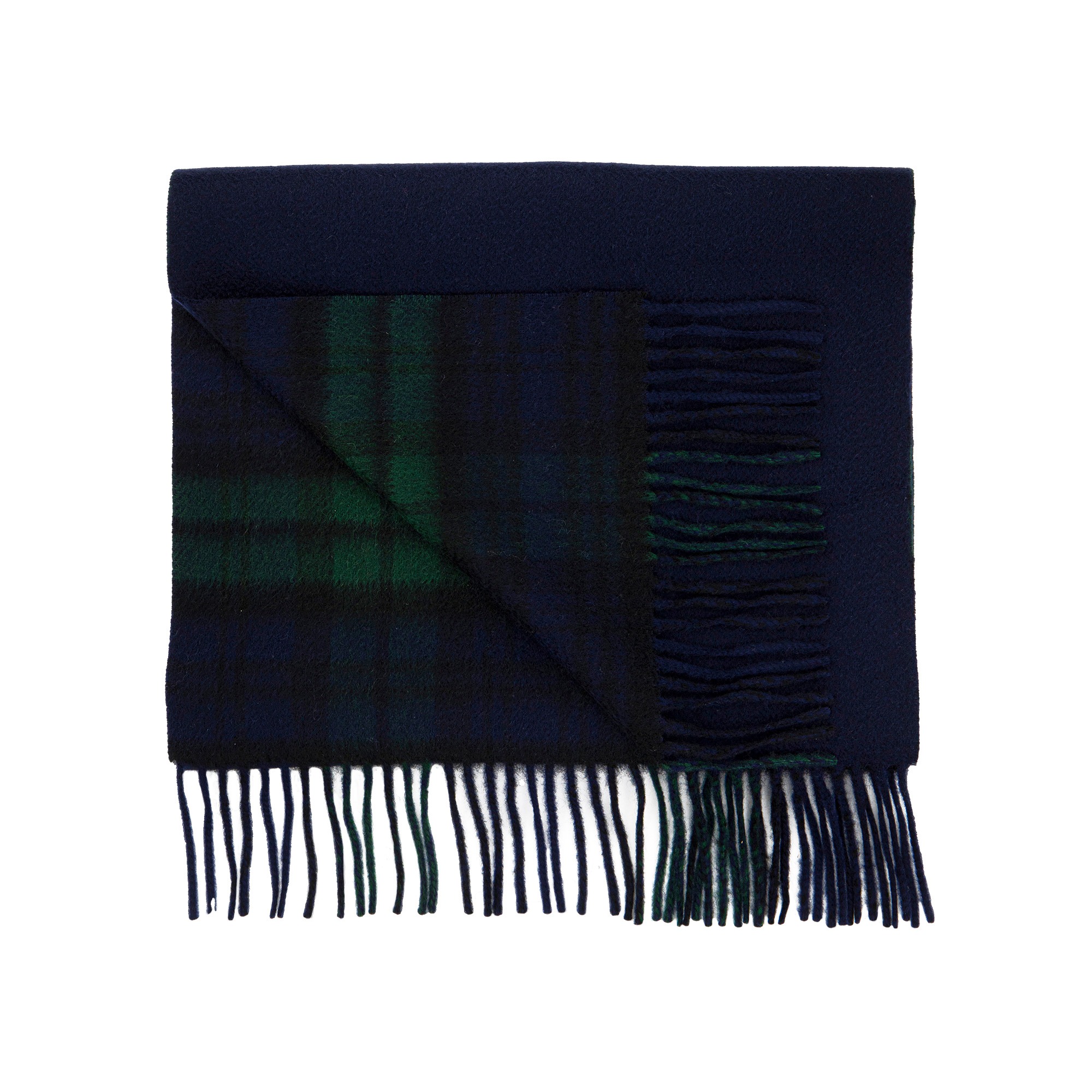 Reversible Soft Cashmere Scarf, from our new collection, black watch & navy