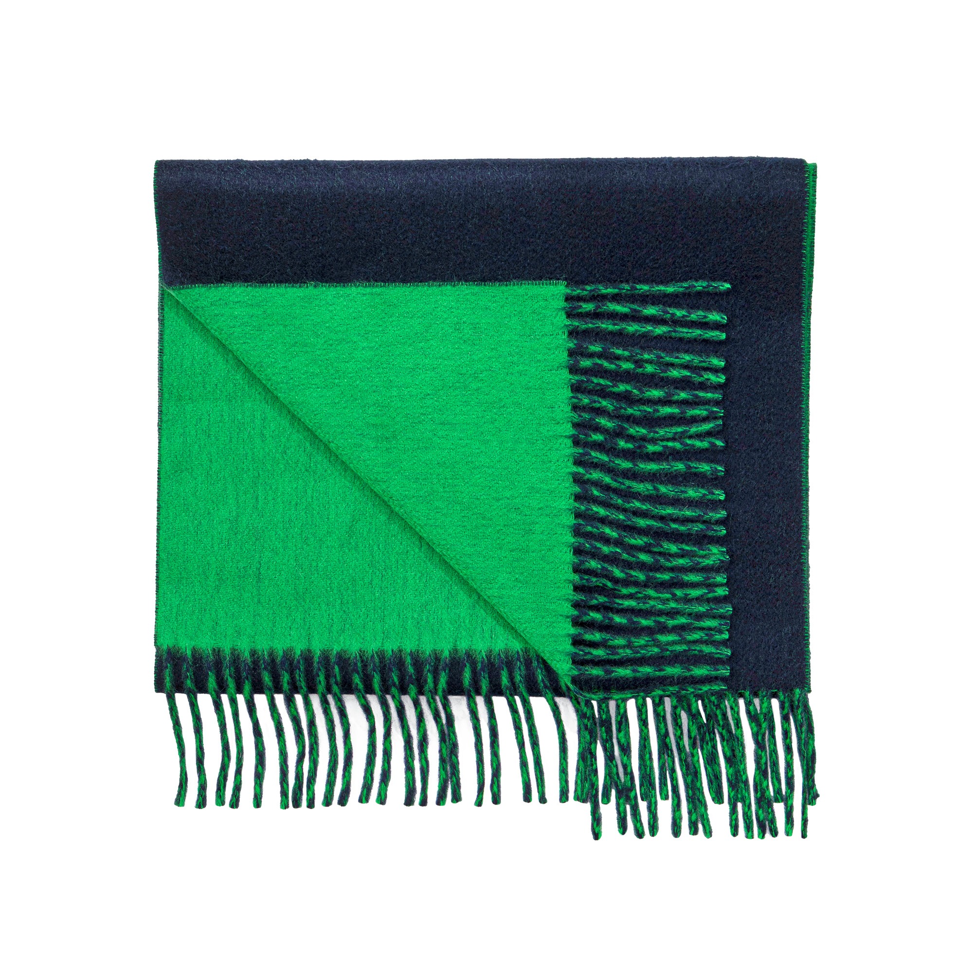 Reversible Soft Cashmere Scarf, from our new collection, navy & green