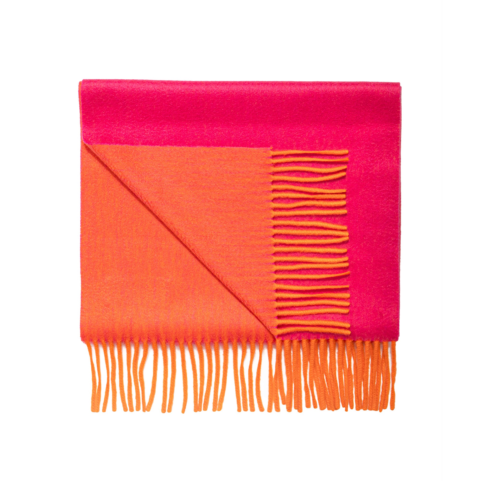 Reversible Soft Cashmere Scarf, from our new collection, pink & orange