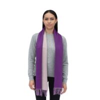 Reversible Soft Cashmere Scarf, from our new collection, purple & beige
