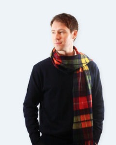 Mens Cashmere Tartan Scarf - Lona Scott