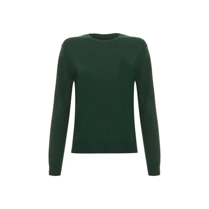 Cashmere Round Neck Jumper, Green