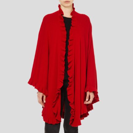 Lona Scott Frilly Cape, Red