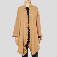 Lona Scott, Cashmere Frilly Cape, camel