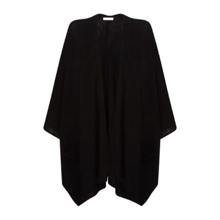 Lona Scott, Cashmere Cape with pockets, black