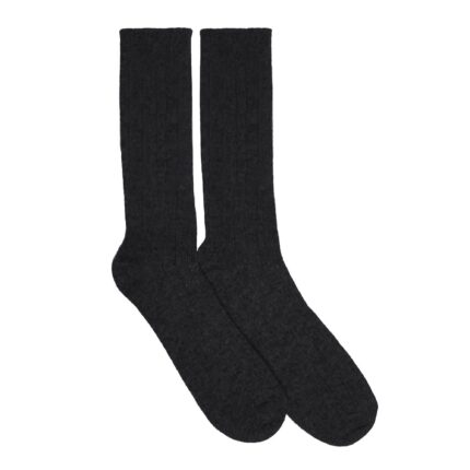 Men's cashmere socks by Lona Scott in black, crafted from 100% cashmere for luxurious softness, warmth, and all-day comfort