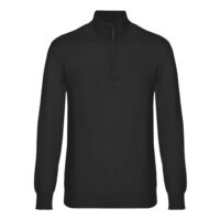 Lona Scott, Zip Neck Jumper, Mens, Black